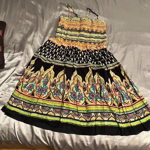 Phool Cotton Sundress With Light Beading
